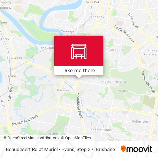 Beaudesert Rd at Muriel - Evans, Stop 37 map