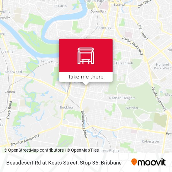 Mapa Beaudesert Rd at Keats Street, Stop 35