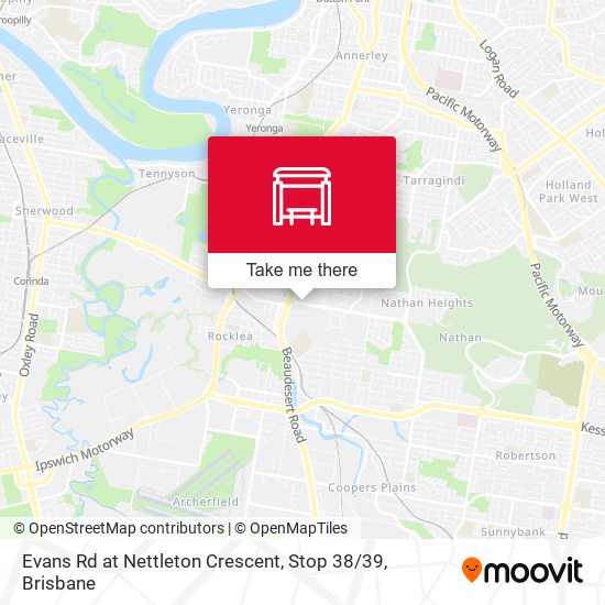 Evans Rd at Nettleton Crescent, Stop 38 / 39 map