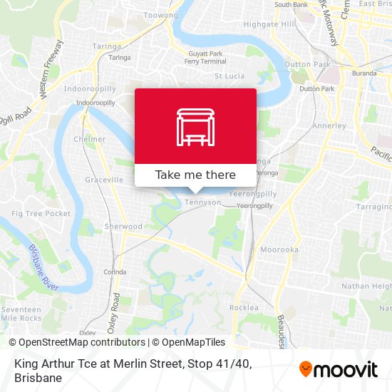 King Arthur Tce at Merlin Street, Stop 41 / 40 map