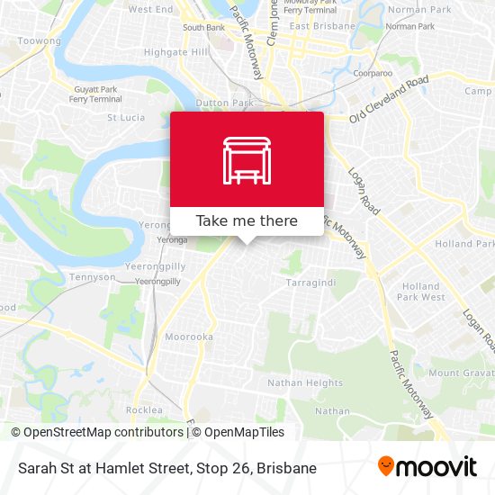 Sarah St at Hamlet Street, Stop 26 map