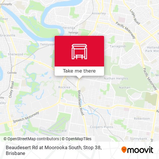 Mapa Beaudesert Rd at Moorooka South, Stop 38