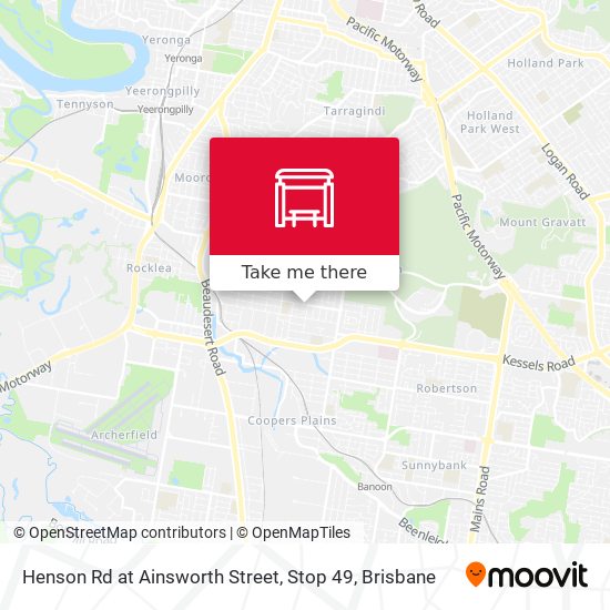 Henson Rd at Ainsworth Street, Stop 49 map
