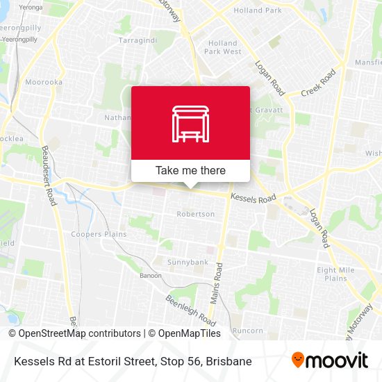 Kessels Rd at Estoril Street, Stop 56 map