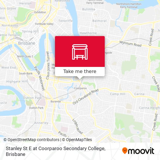 Stanley St E at Coorparoo Secondary College map