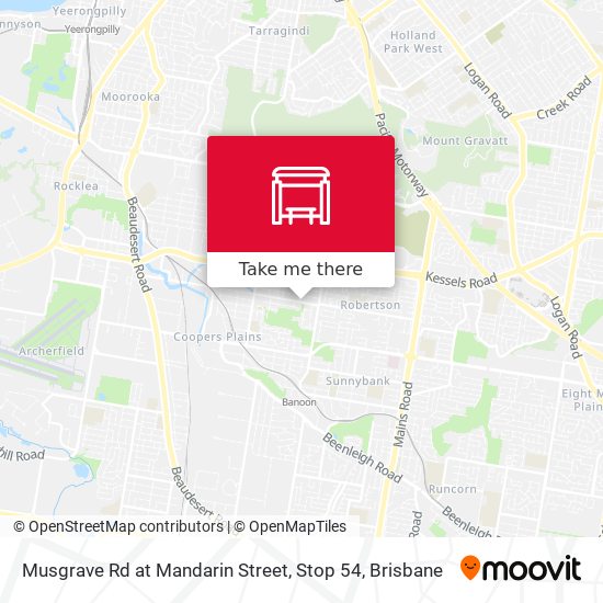 Mapa Musgrave Rd at Mandarin Street, Stop 54