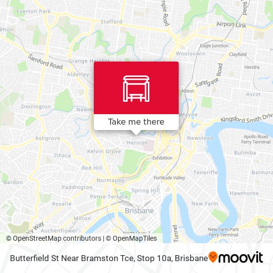 Butterfield St Near Bramston Tce, Stop 10a map