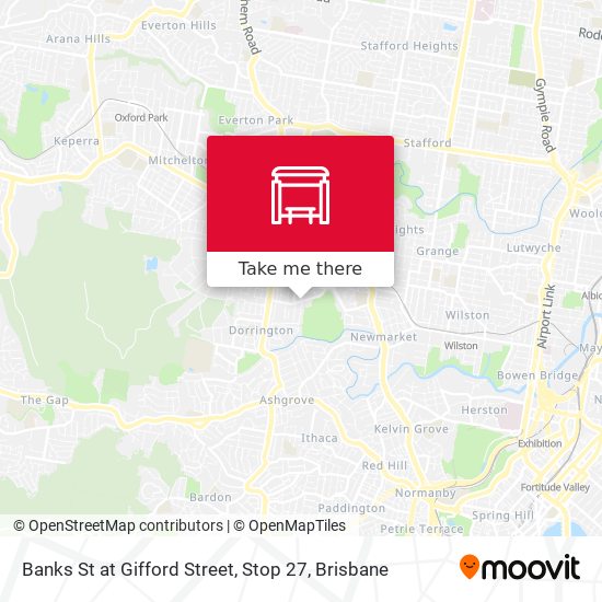 Banks St at Gifford Street, Stop 27 map
