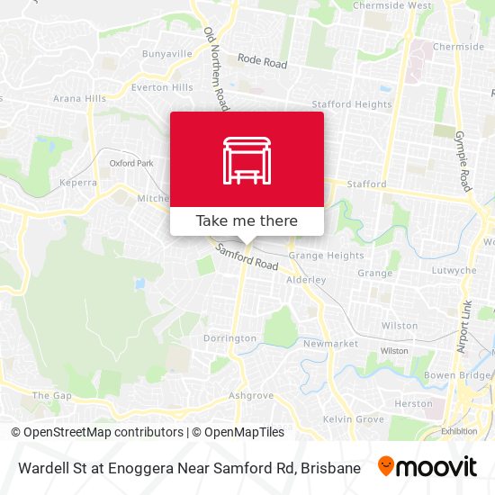 Wardell St at Enoggera Near Samford Rd map