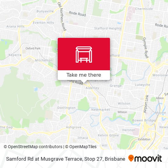 Samford Rd at Musgrave Terrace, Stop 27 map