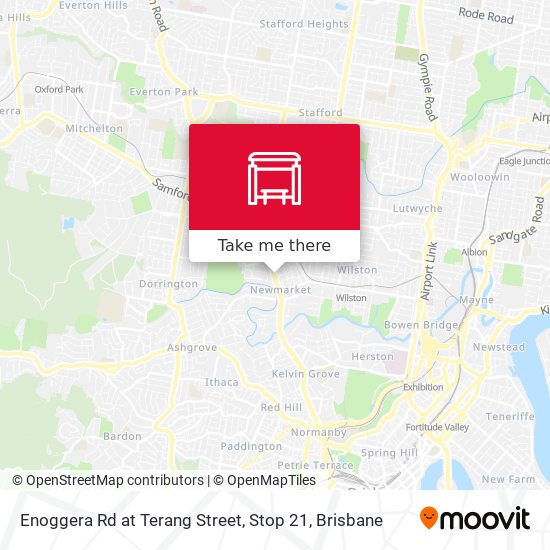 Enoggera Rd at Terang Street, Stop 21 map