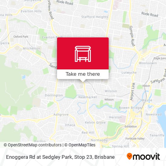 Enoggera Rd at Sedgley Park, Stop 23 map