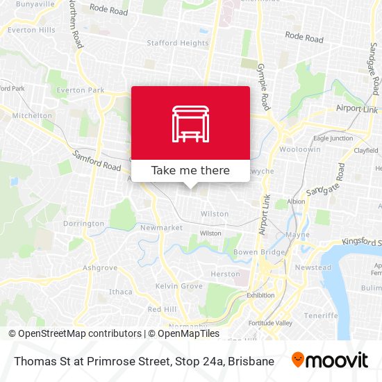 Thomas St at Primrose Street, Stop 24a map