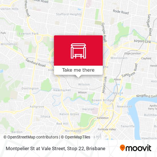 Montpelier St at Vale Street, Stop 22 map