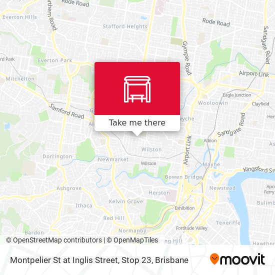 Montpelier St at Inglis Street, Stop 23 map