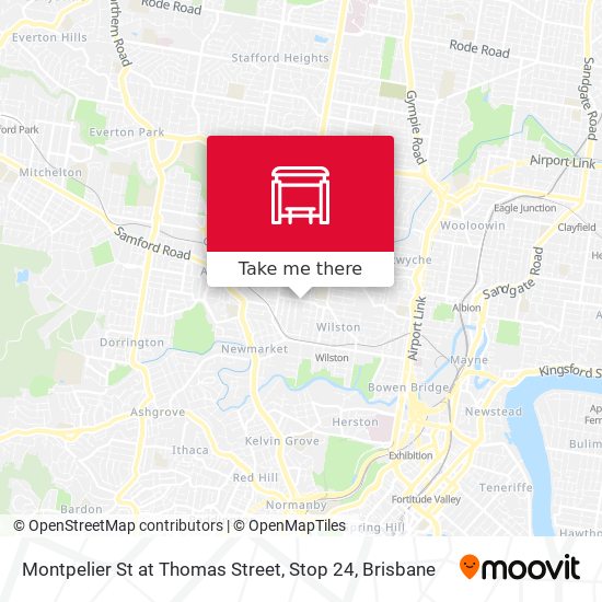 Montpelier St at Thomas Street, Stop 24 map