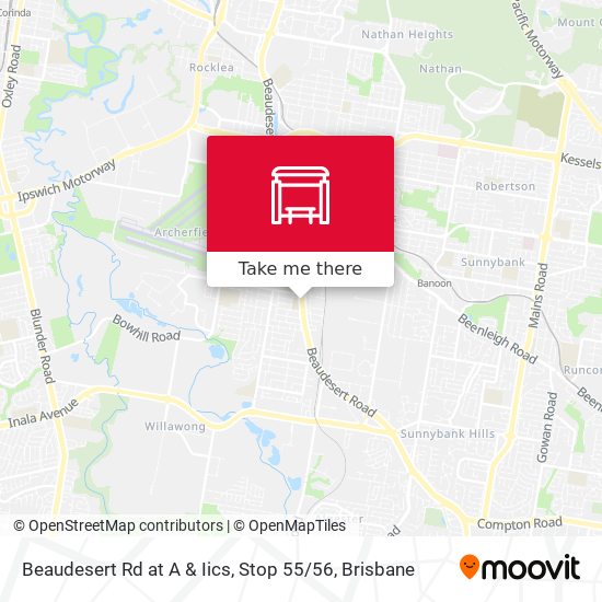 Beaudesert Rd at A & Iics, Stop 55 / 56 map