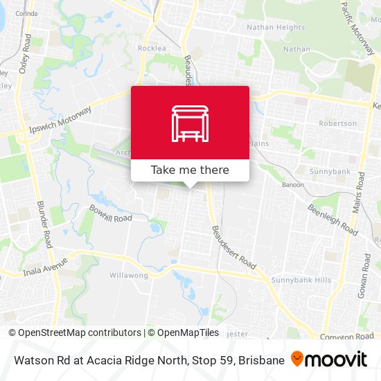 Mapa Watson Rd at Acacia Ridge North, Stop 59