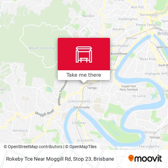 Rokeby Tce Near Moggill Rd, Stop 23 map