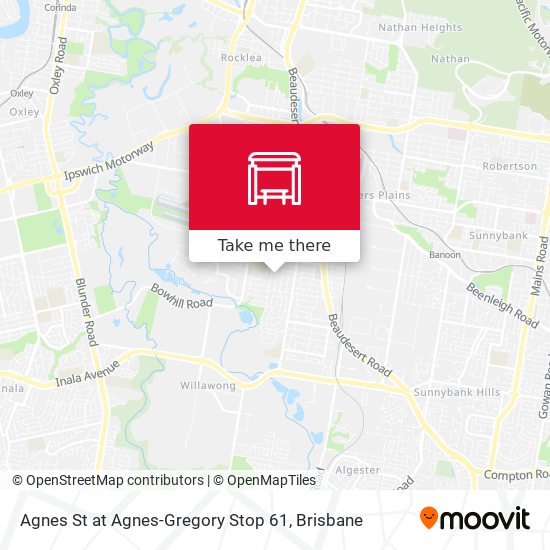 Agnes St at Agnes-Gregory Stop 61 map