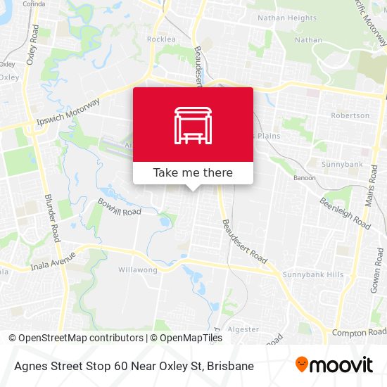 Agnes Street Stop 60 Near Oxley St map