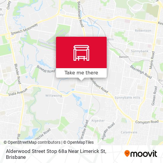Alderwood Street Stop 68a Near Limerick St map