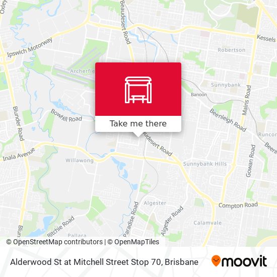 Alderwood St at Mitchell Street Stop 70 map