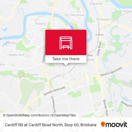 Cardiff Rd at Cardiff Road North, Stop 60 map