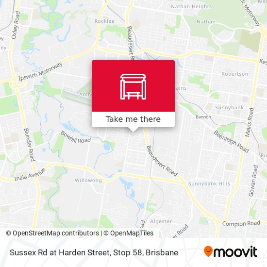 Sussex Rd at Harden Street, Stop 58 map