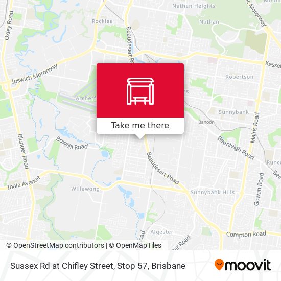 Sussex Rd at Chifley Street, Stop 57 map