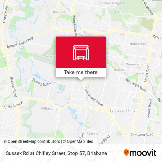 Sussex Rd at Chifley Street, Stop 57 map