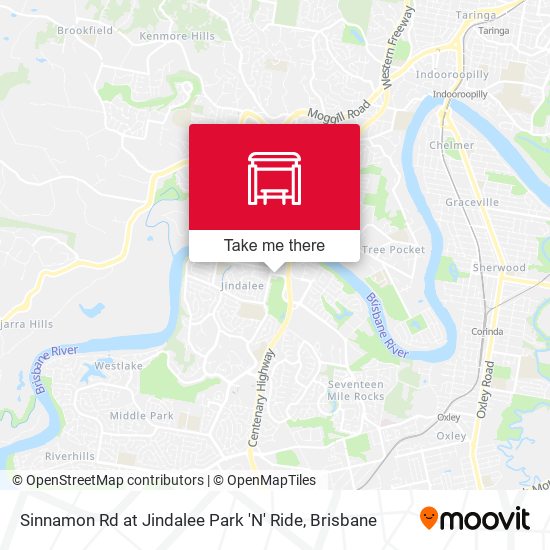 Mapa Sinnamon Rd at Jindalee Park 'N' Ride