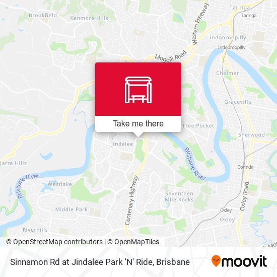 Sinnamon Rd at Jindalee Park 'N' Ride map