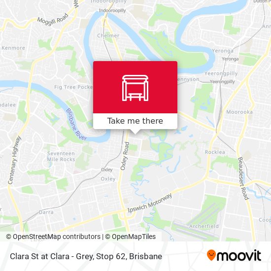 Clara St at Clara - Grey, Stop 62 map