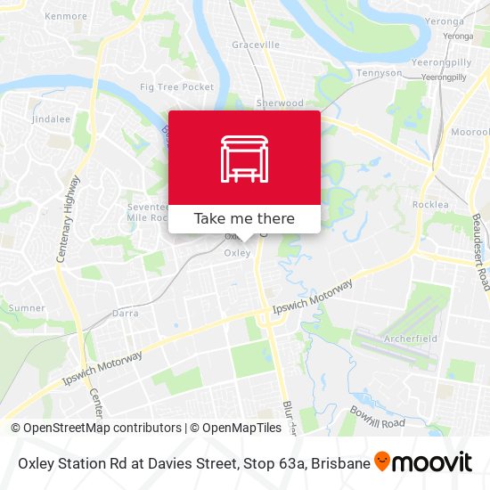 Mapa Oxley Station Rd at Davies Street, Stop 63a