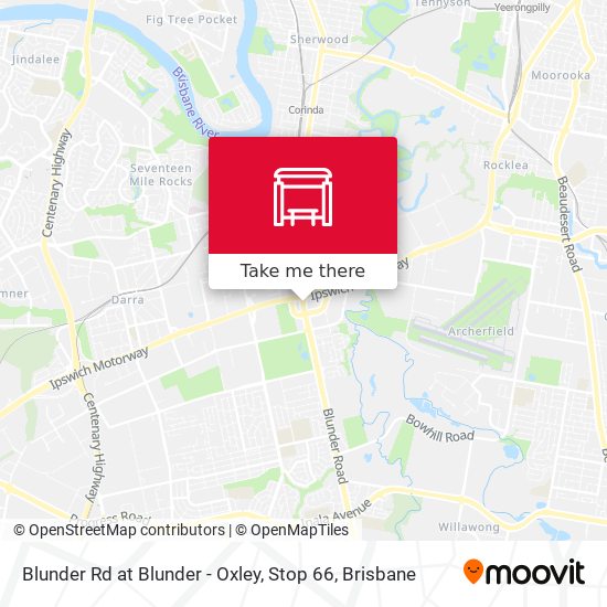 Blunder Rd at Blunder - Oxley, Stop 66 map