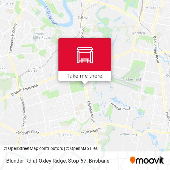 Blunder Rd at Oxley Ridge, Stop 67 map