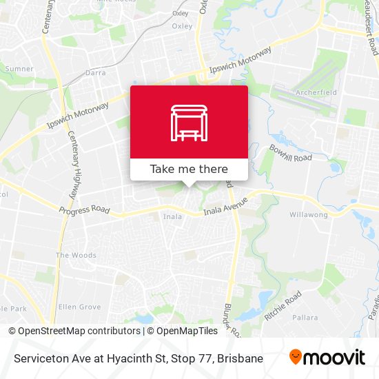 Serviceton Ave at Hyacinth St, Stop 77 map