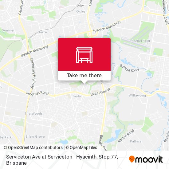 Serviceton Ave at Serviceton - Hyacinth, Stop 77 map