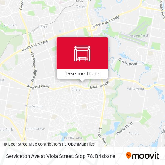 Serviceton Ave at Viola Street, Stop 78 map
