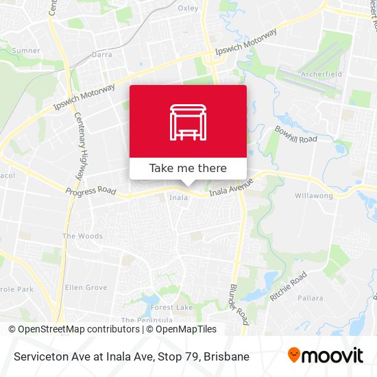 Serviceton Ave at Inala Ave, Stop 79 map