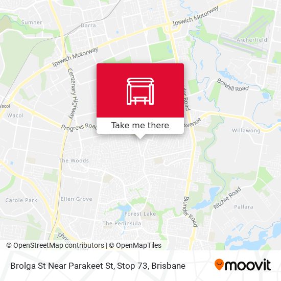 Mapa Brolga St Near Parakeet St, Stop 73