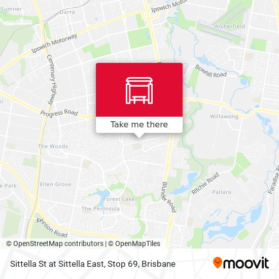 Sittella St at Sittella East, Stop 69 map