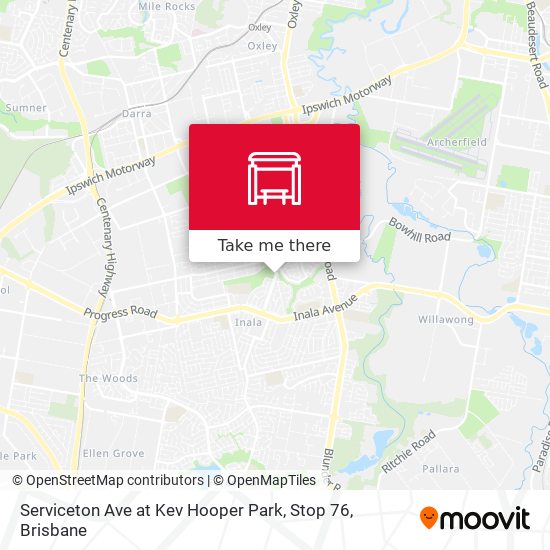 Serviceton Ave at Kev Hooper Park, Stop 76 map