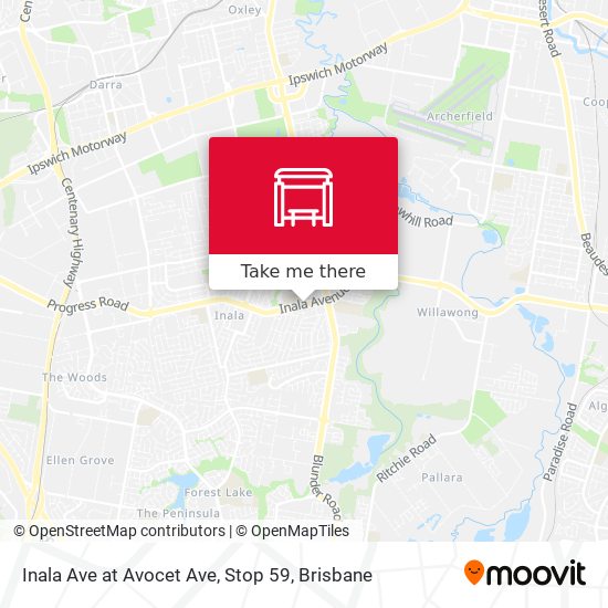 Inala Ave at Avocet Ave, Stop 59 map