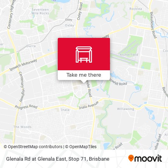 Glenala Rd at Glenala East, Stop 71 map