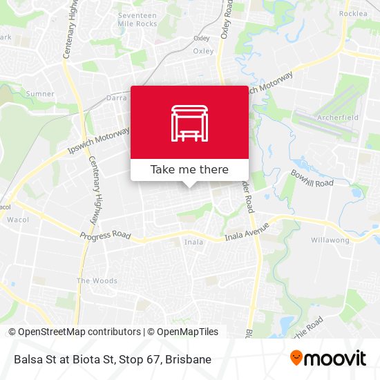 Balsa St at Biota St, Stop 67 map