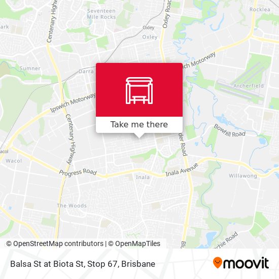 Balsa St at Biota St, Stop 67 map
