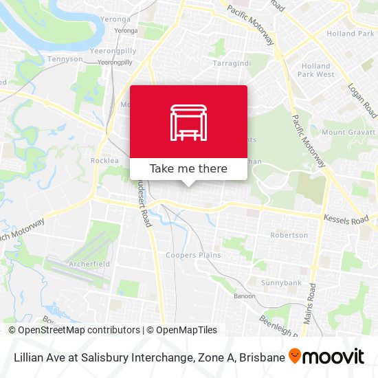 Lillian Ave at Salisbury Interchange, Zone A map