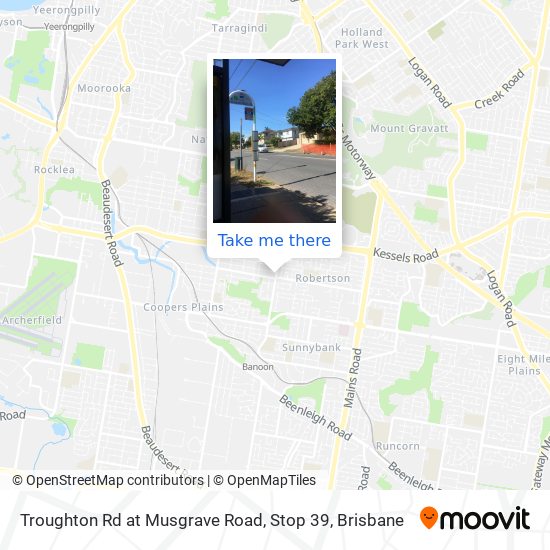 Troughton Rd at Musgrave Road, Stop 39 map